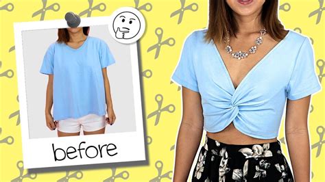 cutting shirts into crop tops